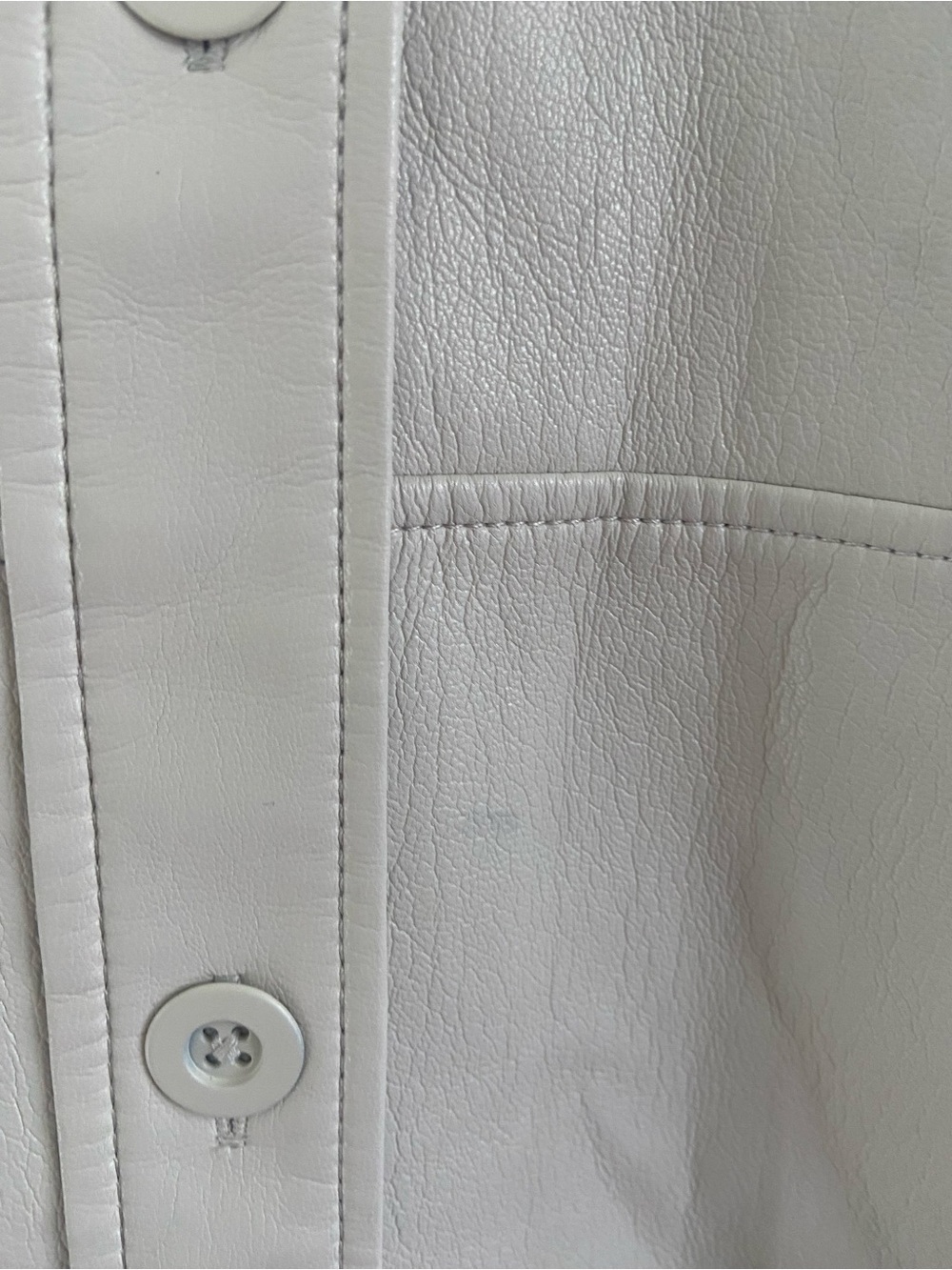 Babaton Soft Vegan Leather Button-Front Jacket - Taupe *see notes - Picture 4 of 6